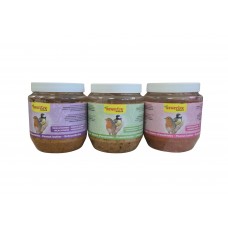 Vogelpindakaas Trio Bosvruchten, Meelwormen en Zonnepitten (12 stuks)