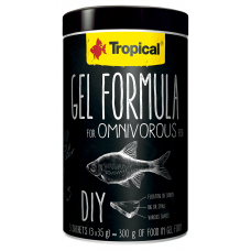 Tropical Gel Formule voor Omnivore vissen (Vleeseters) - 1 Liter / 105 gram (3x35gram) - Aquarium Visvoer - Zelf visvoer bereiden