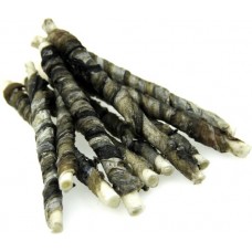 Kauwstaafjes Met Vis - Gedraaide sticks met Vis - 100 Stuks - 12,5cm