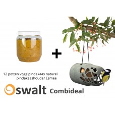 Combideal: Singing Friend Esmee + 12 potten Vogelpindakaas Naturel